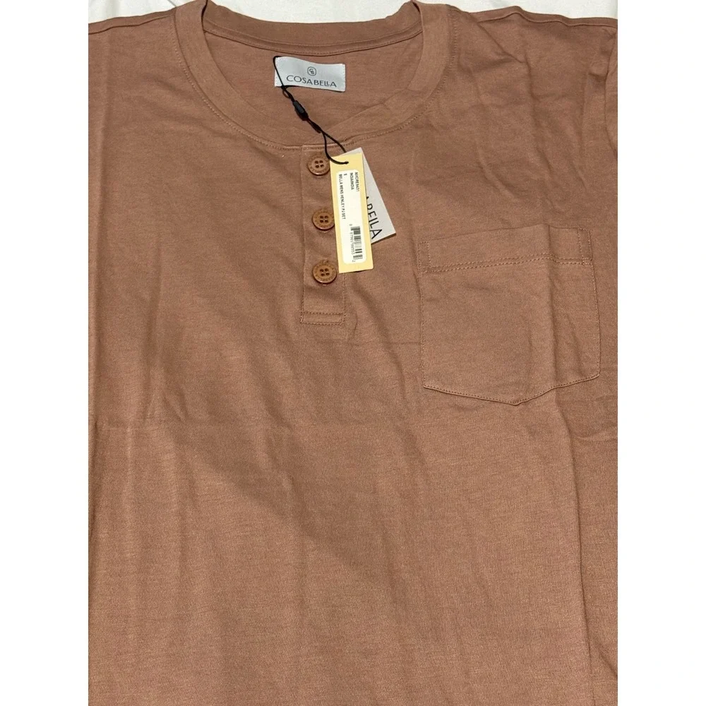Cosabella Men's Henley & Jogger Pajama Set Pima Cotton Modal Soft Lounge Set S